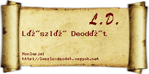 László Deodát névjegykártya