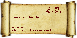 László Deodát névjegykártya