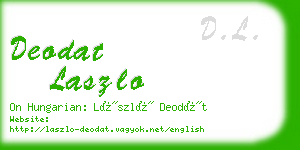 deodat laszlo business card
